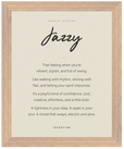 Jazzy Word of Intention Framed print 40x50 cm / 16x20″ Wood frame Linen paper