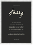 Jazzy Word of Intention Framed print A2 (42 x 59.4 cm) White frame Carbon paper