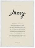 Jazzy Word of Intention Framed print A2 (42 x 59.4 cm) White frame Linen paper