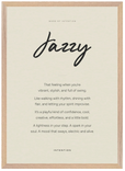 Jazzy Word of Intention Framed print A2 (42 x 59.4 cm) Wood frame Linen paper