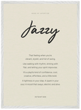 Jazzy Word of Intention Framed print 50x70 cm / 20x28″ White frame Linen paper