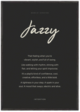 Jazzy Word of Intention Framed print A1 (59.4 x 84.1 cm) Black frame Carbon paper