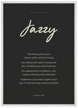 Jazzy Word of Intention Framed print A1 (59.4 x 84.1 cm) White frame Carbon paper