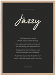 Jazzy Word of Intention Framed print A1 (59.4 x 84.1 cm) Wood frame Carbon paper