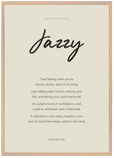 Jazzy Word of Intention Framed print A1 (59.4 x 84.1 cm) Wood frame Linen paper