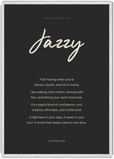 Jazzy Word of Intention Framed print 70x100 cm / 28x40″ White frame Carbon paper