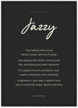 Jazzy Word of Intention Framed print A3 (29.7 x 42 cm) Black frame Carbon paper
