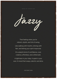 Jazzy Word of Intention Framed print A1 (59.4 x 84.1 cm) Dark wood frame Carbon paper