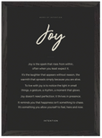 Joy Word of Intention Framed print A3 (29.7 x 42 cm) Black frame Carbon paper