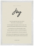 Joy Word of Intention Framed print A3 (29.7 x 42 cm) White frame Linen paper