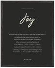 Joy Word of Intention Framed print 40x50 cm / 16x20″ Black frame Carbon paper