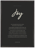 Joy Word of Intention Framed print A2 (42 x 59.4 cm) Black frame Carbon paper