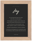 Joy Word of Intention Framed print A1 (59.4 x 84.1 cm) Wood frame Carbon paper