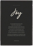 Joy Word of Intention Framed print 70x100 cm / 28x40″ Black frame Carbon paper