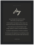 Joy Word of Intention Framed print 13x18 cm / 5x7″ Black frame Carbon paper
