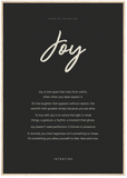 Joy Word of Intention Framed print 70x100 cm / 28x40″ Wood frame Carbon paper