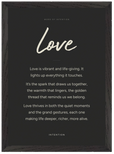 Love Word of Intention Framed print A3 (29.7 x 42 cm) Black frame Carbon paper