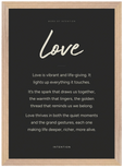 Love Word of Intention Framed print A3 (29.7 x 42 cm) Wood frame Carbon paper