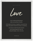 Love Word of Intention Framed print 40x50 cm / 16x20″ White frame Carbon paper