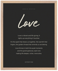 Love Word of Intention Framed print 40x50 cm / 16x20″ Wood frame Carbon paper