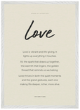 Love Word of Intention Framed print A2 (42 x 59.4 cm) White frame Linen paper