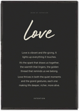 Love Word of Intention Framed print 70x100 cm / 28x40″ Black frame Carbon paper