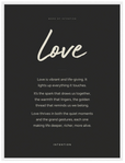 Love Word of Intention Framed print 30x40 cm / 12x16″ White frame Carbon paper