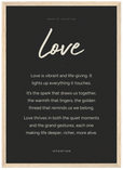Love Word of Intention Framed print A3 (29.7 x 42 cm) Wood frame Carbon paper