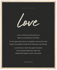 Love Word of Intention Framed print 40x50 cm / 16x20″ Wood frame Carbon paper