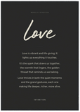 Love Word of Intention Framed print A1 (59.4 x 84.1 cm) Black frame Carbon paper