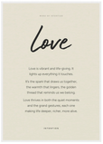 Love Word of Intention Framed print A1 (59.4 x 84.1 cm) White frame Linen paper
