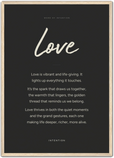 Love Word of Intention Framed print A1 (59.4 x 84.1 cm) Wood frame Carbon paper