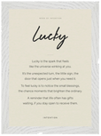 Lucky Word of Intention Framed print 21x29.7 cm / 8x12" White frame Linen paper