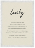 Lucky Word of Intention Framed print A3 (29.7 x 42 cm) White frame Linen paper