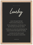Lucky Word of Intention Framed print A3 (29.7 x 42 cm) Wood frame Carbon paper