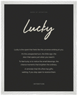 Lucky Word of Intention Framed print 40x50 cm / 16x20″ White frame Carbon paper