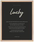 Lucky Word of Intention Framed print 40x50 cm / 16x20″ Wood frame Carbon paper