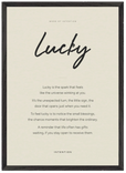 Lucky Word of Intention Framed print A2 (42 x 59.4 cm) Black frame Linen paper
