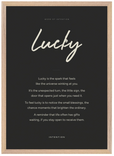 Lucky Word of Intention Framed print A2 (42 x 59.4 cm) Wood frame Carbon paper