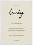 Lucky Word of Intention Framed print A1 (59.4 x 84.1 cm) White frame Linen paper