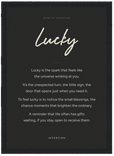 Lucky Word of Intention Framed print 21x29.7 cm / 8x12" Black frame Carbon paper