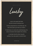 Lucky Word of Intention Framed print A3 (29.7 x 42 cm) Wood frame Carbon paper