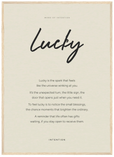 Lucky Word of Intention Framed print 50x70 cm / 20x28″ Wood frame Linen paper