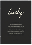 Lucky Word of Intention Framed print A1 (59.4 x 84.1 cm) Black frame Carbon paper