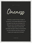 Oneness Word of Intention Framed print 60x80 cm / 24x32″ White frame Carbon paper
