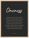 Oneness Word of Intention Framed print 60x80 cm / 24x32″ Wood frame Carbon paper