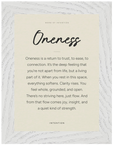 Oneness Word of Intention Framed print 13x18 cm / 5x7″ White frame Linen paper