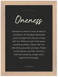 Oneness Word of Intention Framed print 21x29.7 cm / 8x12" Wood frame Carbon paper