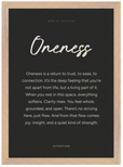 Oneness Word of Intention Framed print A3 (29.7 x 42 cm) Wood frame Carbon paper