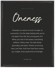 Oneness Word of Intention Framed print 40x50 cm / 16x20″ Black frame Carbon paper